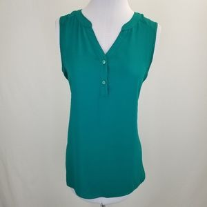 IZ Byer sleeveless blouse teal size Large